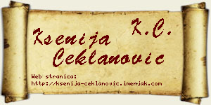 Ksenija Čeklanović vizit kartica